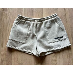 White Fox Boutique Offstage Lounge Sweat Shorts, Women’s XXL, Cream Color Vol.3